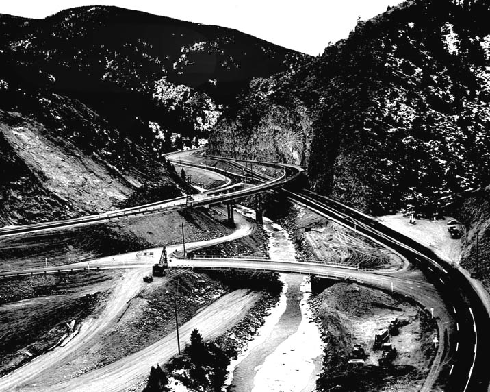 Colorado  Interstate construction - 1970; courtesy National Archives