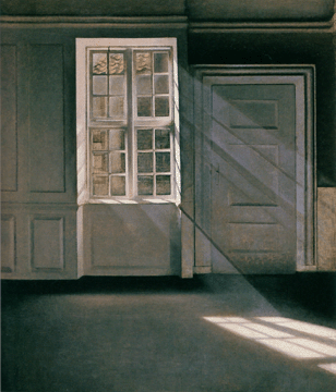 'Dust Motes Dancing in Sunlight, Interior from the Artist's Home, Strandgade 30,' Vilhelm Hammerchi 1900; courtesy of http://www.thecityreview.com/copen.html